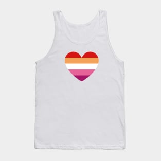 LGBT | Lesbian Pride Flag Heart Tank Top